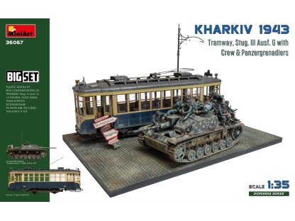 MINIART 1/35 36067 Kharkiv 1943 Tramway, StuG III Ausf G. w/ Crew & Panzergrenadiers Big Set