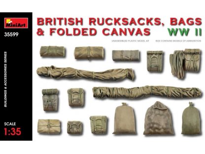 MINIART 1/35 British Rucksacks.Bags folded canvas