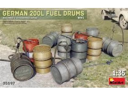 MINIART 1/35 German 200l Fuel drum set WWII