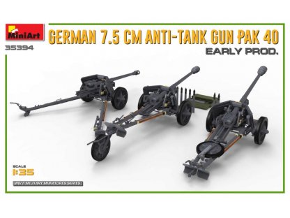 MINIART 1/35 German 7,5cm Anti-tank gun PaK 40 Early production