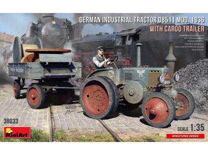 MINIART 1/35 German Industrial TRACTOR D8511 mod. 1936 with cargo trailer