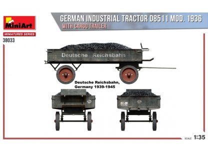 MINIART 1/35 German Industrial TRACTOR D8511 mod. 1936 with cargo trailer