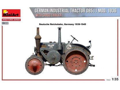 MINIART 1/35 German Industrial TRACTOR D8511 mod. 1936 with cargo trailer