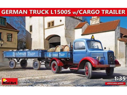 MINIART 1/35 German Truck L1500S w/Cargo Trailer