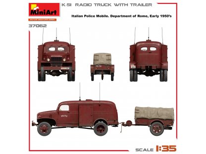 MINIART 1/35 K-51 Radio Truck With Trailer