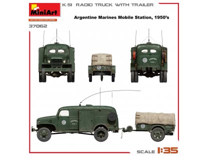 MINIART 1/35 K-51 Radio Truck With Trailer