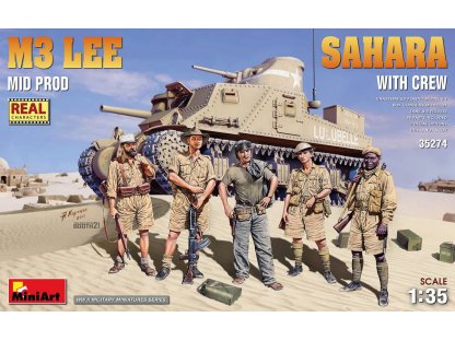 MINIART 1/35 M3 LEE Mid. Production SAHARA w/crew (5 fig.)