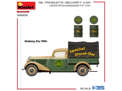 MINIART 1/35 Oil Products Delivery Car Liefer Prietschenwagen Typ 170V