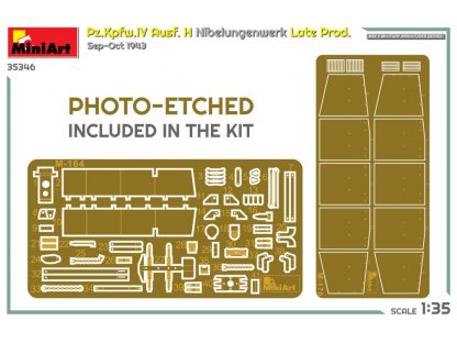 MINIART 1/35 Pz.Kpfw. IV Ausf. H Nibelungenwerk Late Prod. Sep-Oct 1943
