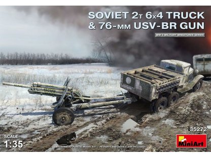 MINIART 1/35 Soviet 2t 6x4 truck w/76mmUSV-BRgun