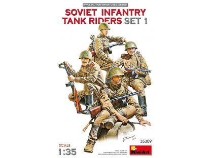 MINIART 1/35 Soviet Tank Riders set No.1 4 figures