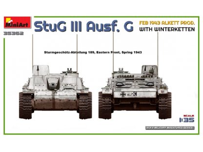 MINIART 1/35 StuG III Ausf.G 1943 Alkett P.w/ Winterketten