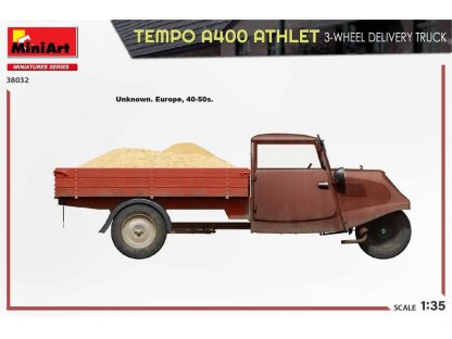 MINIART 1/35 Tempo A400 Athlet 3-Wheel Delivery Truck