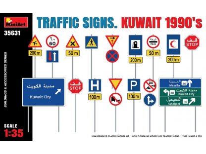 MINIART 1/35 Traffic Signs. Kuwait 1990