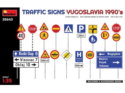 MINIART 1/35 Traffic Signs. Yugoslavia 1990’s