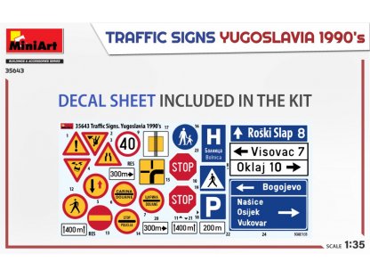 MINIART 1/35 Traffic Signs. Yugoslavia 1990’s