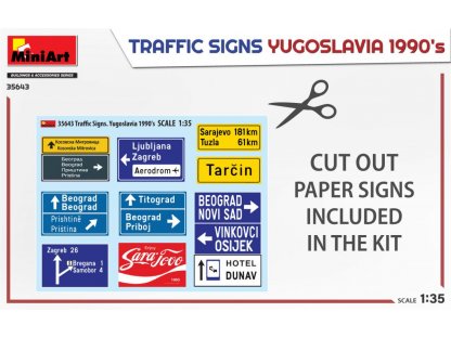 MINIART 1/35 Traffic Signs. Yugoslavia 1990’s