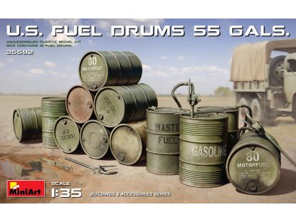 MINIART 1/35 US fuel Drums ( 55 Gals )