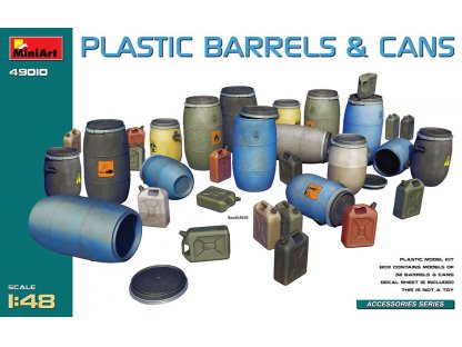 MINIART 1/48 Plastic Barrels & Cans