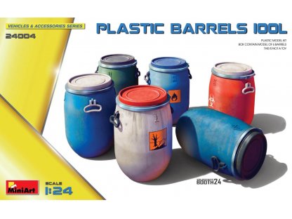 MINIART 24004 1/24 Plastic Barrels 100 L