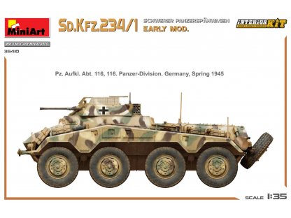 MINIART 35410 1/35 Sd. Kfz. 234/1 Schwerer Panzerspahwagen Early Mod. Interior Kit