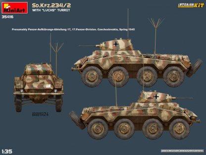 MINIART 35416 1/35 Sd.Kfz.234/2 with "Luchs" Turret Interior Kit