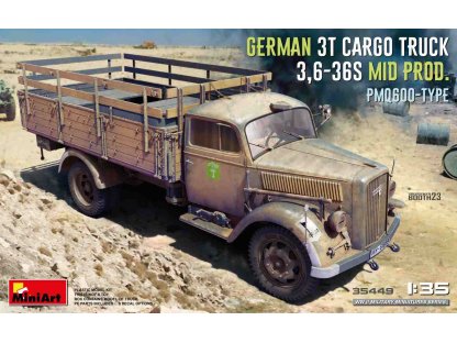 MINIART 35449 German 3T Cargo Truck 3,6-36S Mid Prod. PMQ600-TYPE