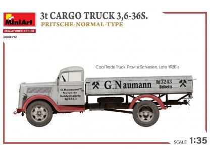 MINIART 38079 1/35 3t Cargo Truck 3,6-36S. Pritsche-Normal-Type