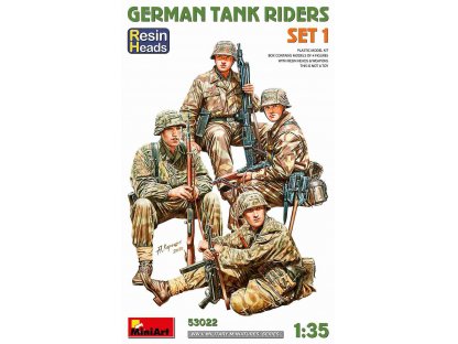 MINIART 53022 1/35 German Tank Riders Set 1 Resin Heads