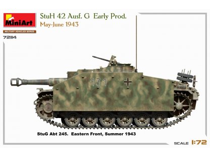 MINIART 72114 1/72 StuH 42 Ausf. G Early Prod. May-June 1943