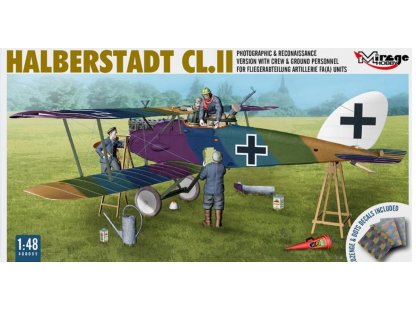 MIRAGE 1/48 Halberstadt CL.II Photographic & Reconaissance Version With Crew & Ground Personnel