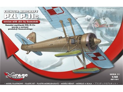 MIRAGE 1/48 PZL P-11C w/ski