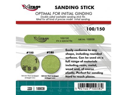 MIRAGE 100038 Sanding stick 100/150