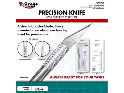 MIRAGE 100067 Precision Knife Silver