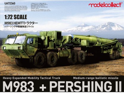 MODELCOLLECT 1/72 USA M983 Heavy Expanded Mobility Tactical Truck + Pershing II Medium Range  Ballistic Missile