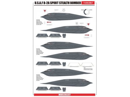 MODELCOLLECT 1/72 USAF B-2A Spirit Stealth Bomber With AGM-158 Missile
