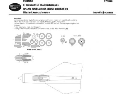 NEW WARE 1/72 Mask Lightning F.2A/F.6 BASIC for AIR