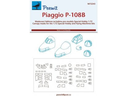 PEEWIT MASK 1/72 Canopy mask Piaggio P-108B for SH