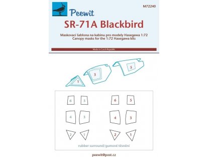PEEWIT MASK 1/72 Canopy mask SR-71A Blackbird for HAS