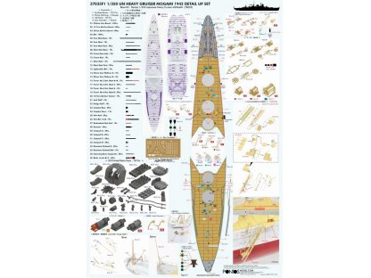 PONTOS 1/350 IJN Heavy Cruiser Mogami 1942 Detail Up Set