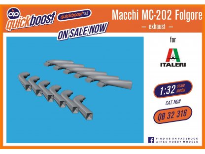 QUICKBOOST 1/32 Macchi MC.202 exhaust for ITA