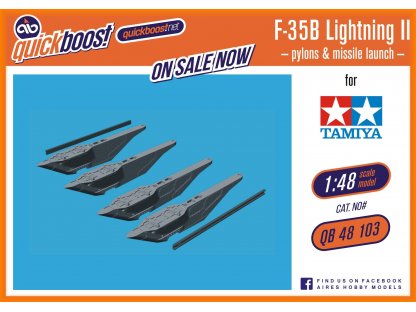 QUICKBOOST 1/48 F-35B Lightning II pylons & missile launchers