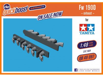 QUICKBOOST 1/48 Fw 190D-9 exhaust for TAM