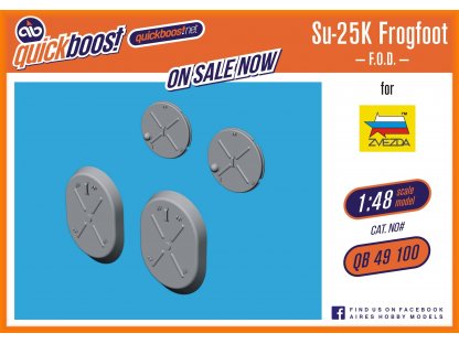 QUICKBOOST 1/48 Su-25 Frogfoot FOD covers for ZVE