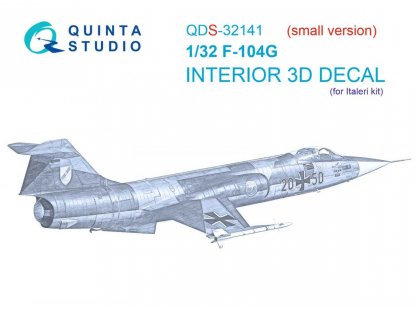 QUINTA 1/32 F-104G 3D-Printed & Color Interior for ITA SMALL