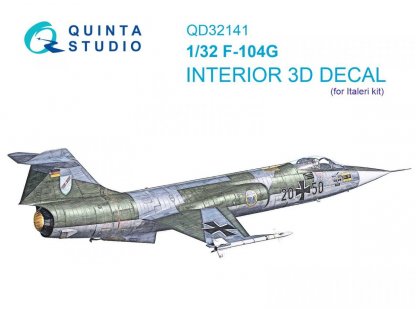 QUINTA 1/32 F-104G Starfighter 3D-Printed & Color Interior for ITA