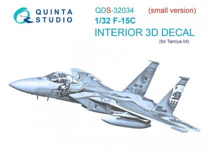 QUINTA 1/32 F-15C Eagle 3D-Printed & Color Interior for TAM SMALL