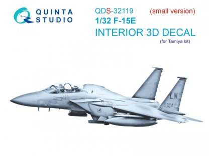 QUINTA 1/32 F-15E Strike Eagle 3D-Printed & Color Interior for TAM SMALL