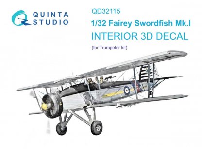 QUINTA 1/32 Fairey Swordfish Mk.I 3D-Printed & Color Inter.