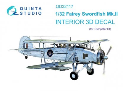 QUINTA 1/32 Fairey Swordfish Mk.II 3D-Printed&Color Inter.
